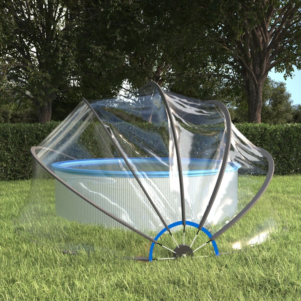 Kerek pvc medencekupola 406x203 cm