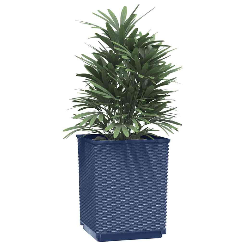 2 db kékszürke polipropilén növénytartó 30 x 30 x 37 cm
