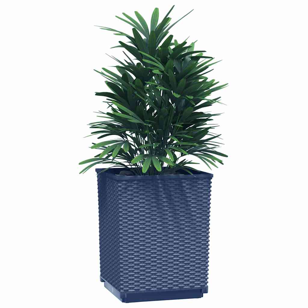 4 db kékszürke polipropilén növénytartó 30 x 30 x 37 cm