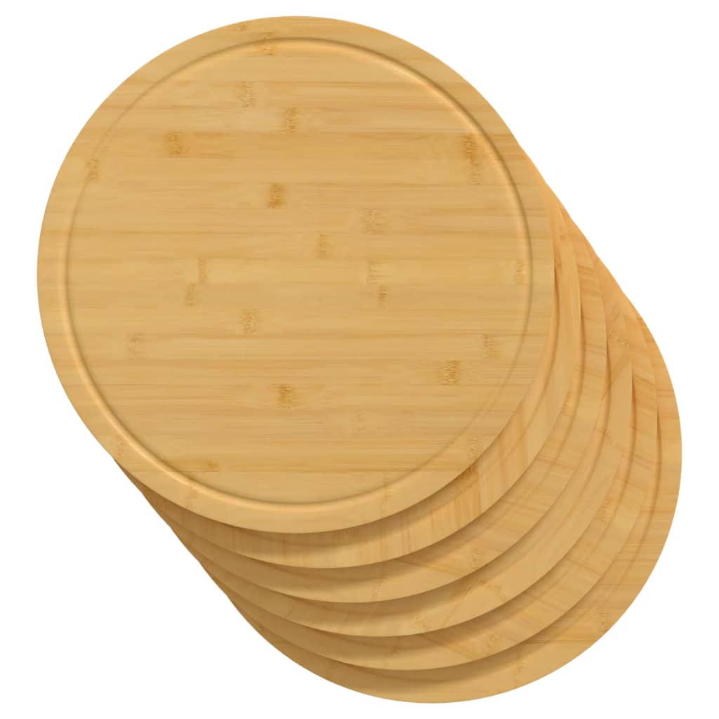 6 db bambusz vágódeszka ø40 x 1,5 cm