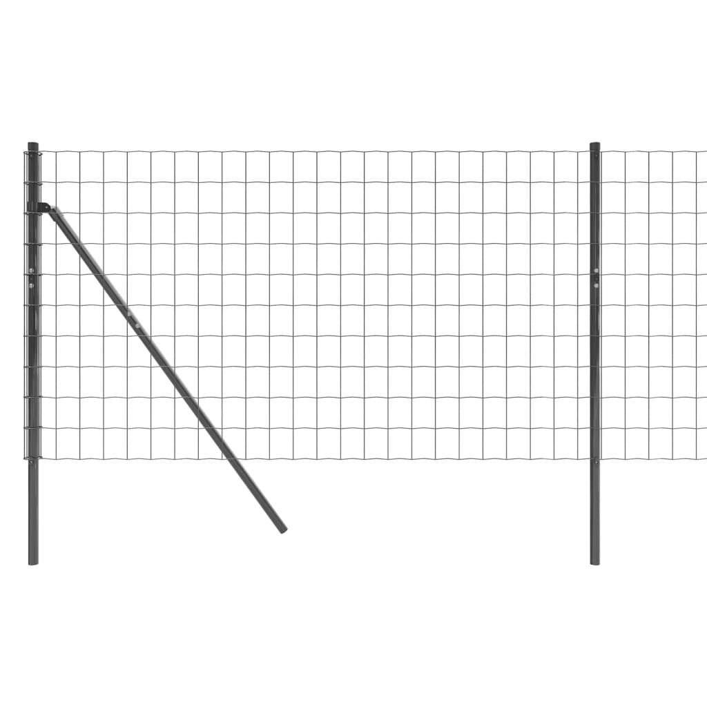 Antracitszürke horganyzott acél dróthálós kerítés 0,8x25 m Antracitszürke horganyzott acél dróthálós kerítés 0,8x25 m