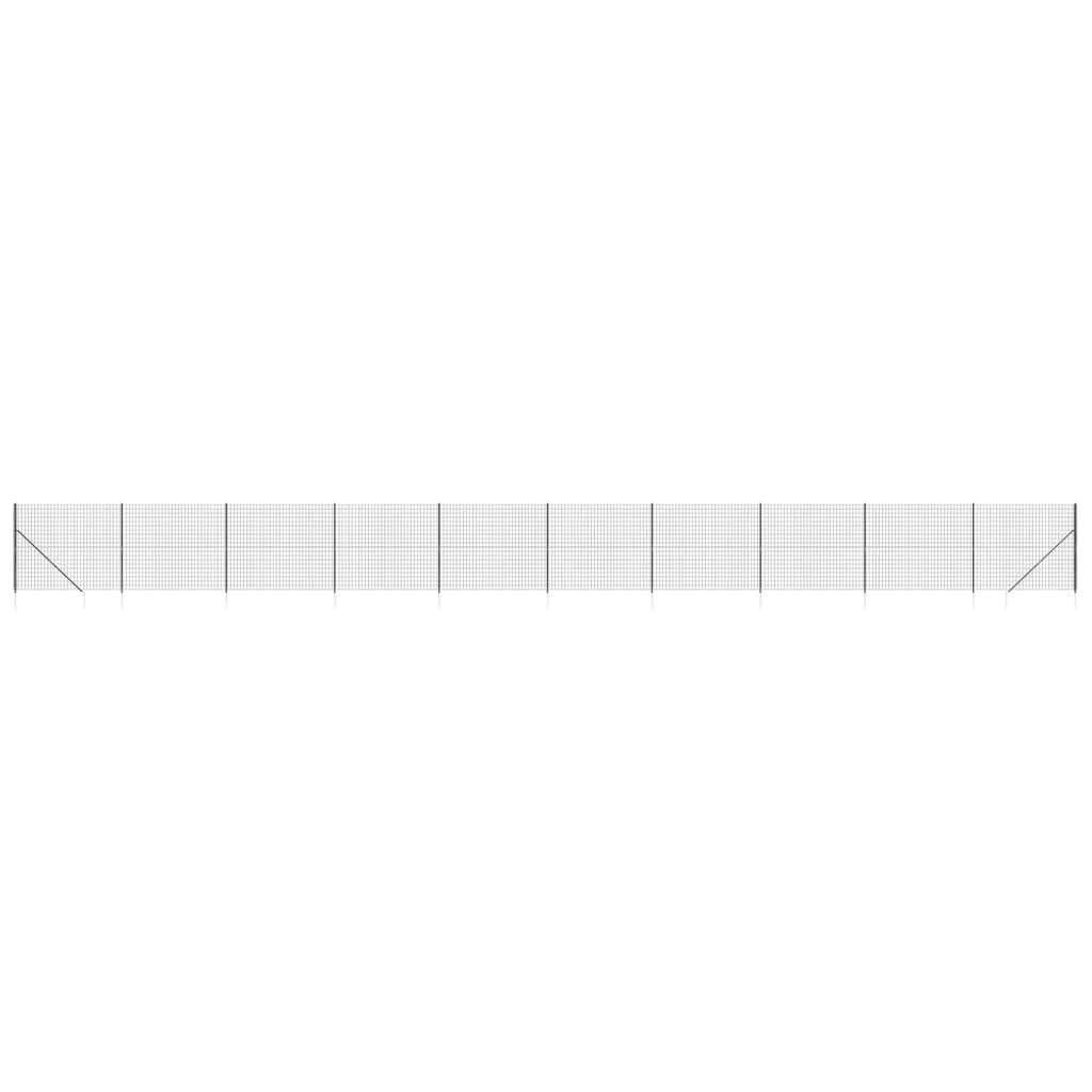 Antracitszürke dróthálós kerítés cövekekkel 1,6x25 m Antracitszürke dróthálós kerítés cövekekkel 1,6x25 m