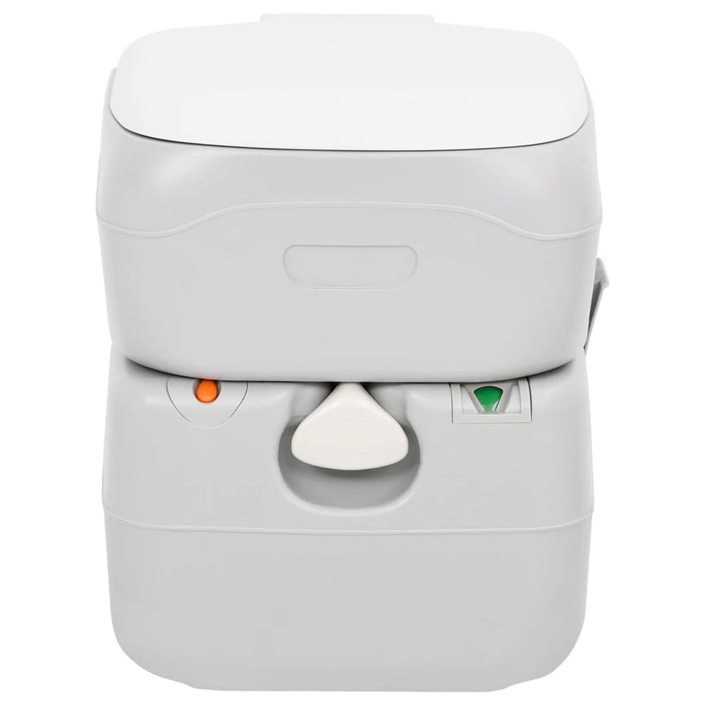 Szürke-fehér hdpe hordozható kemping wc 22+12 l