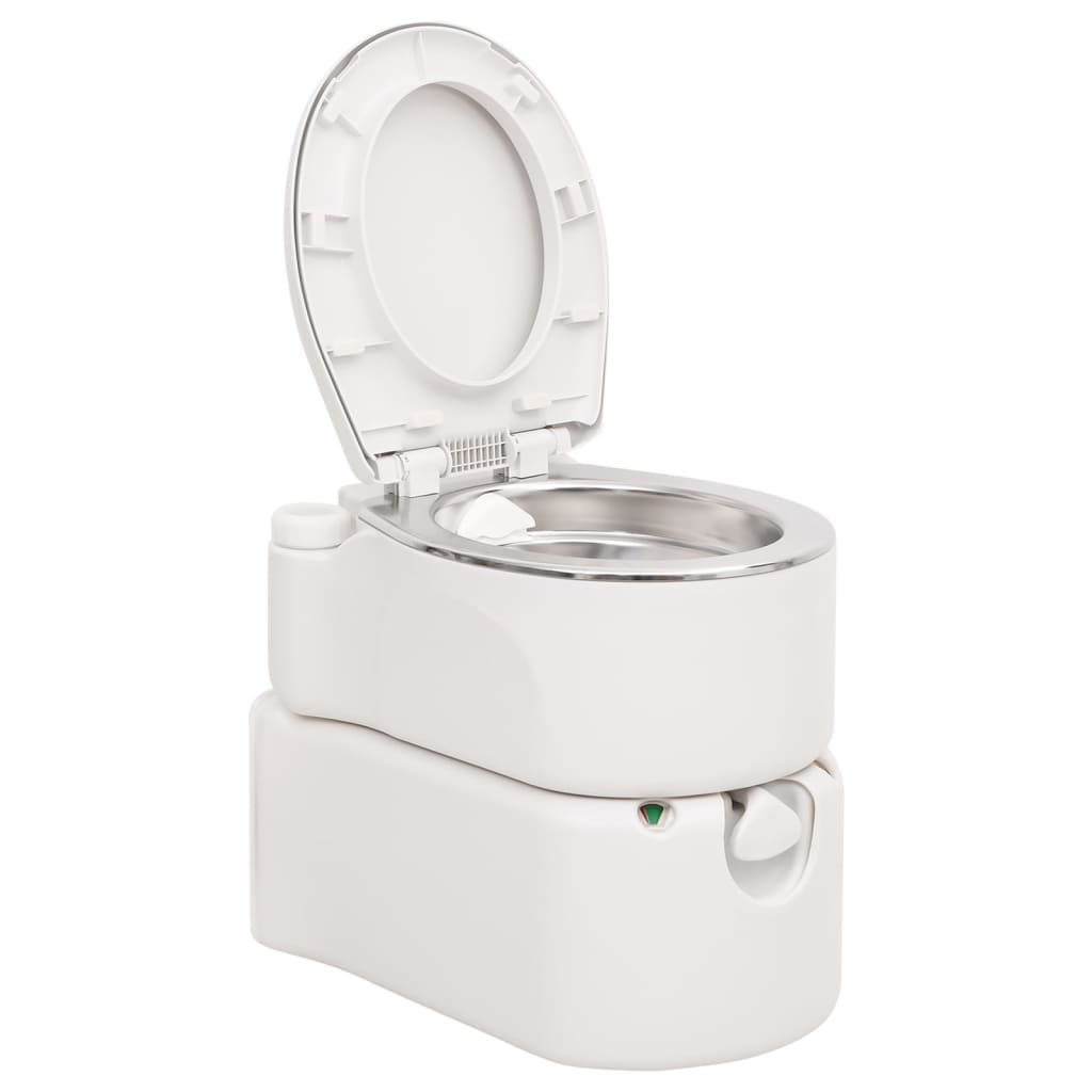Fehér beépített hdpe és acél kemping wc 24+17 l