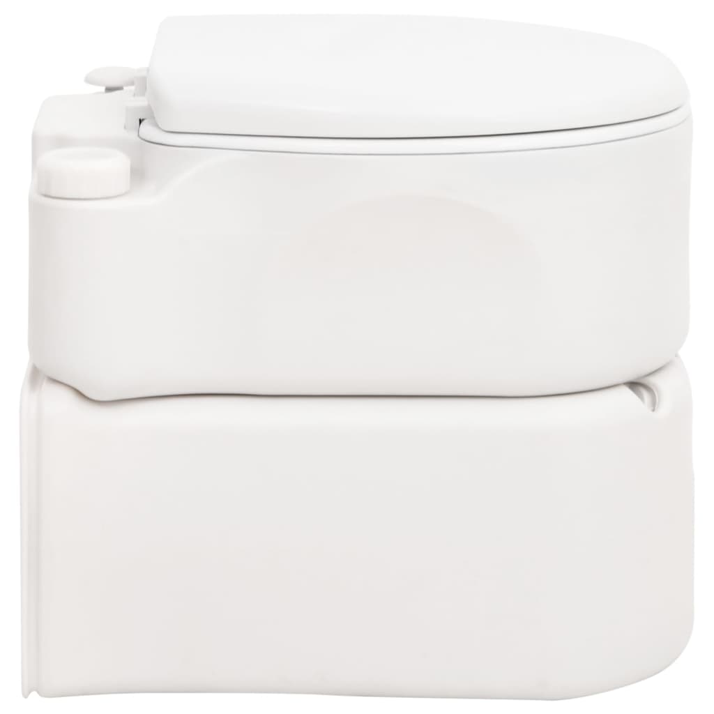 Fehér beépített hdpe és zománc kemping wc 24+17 l