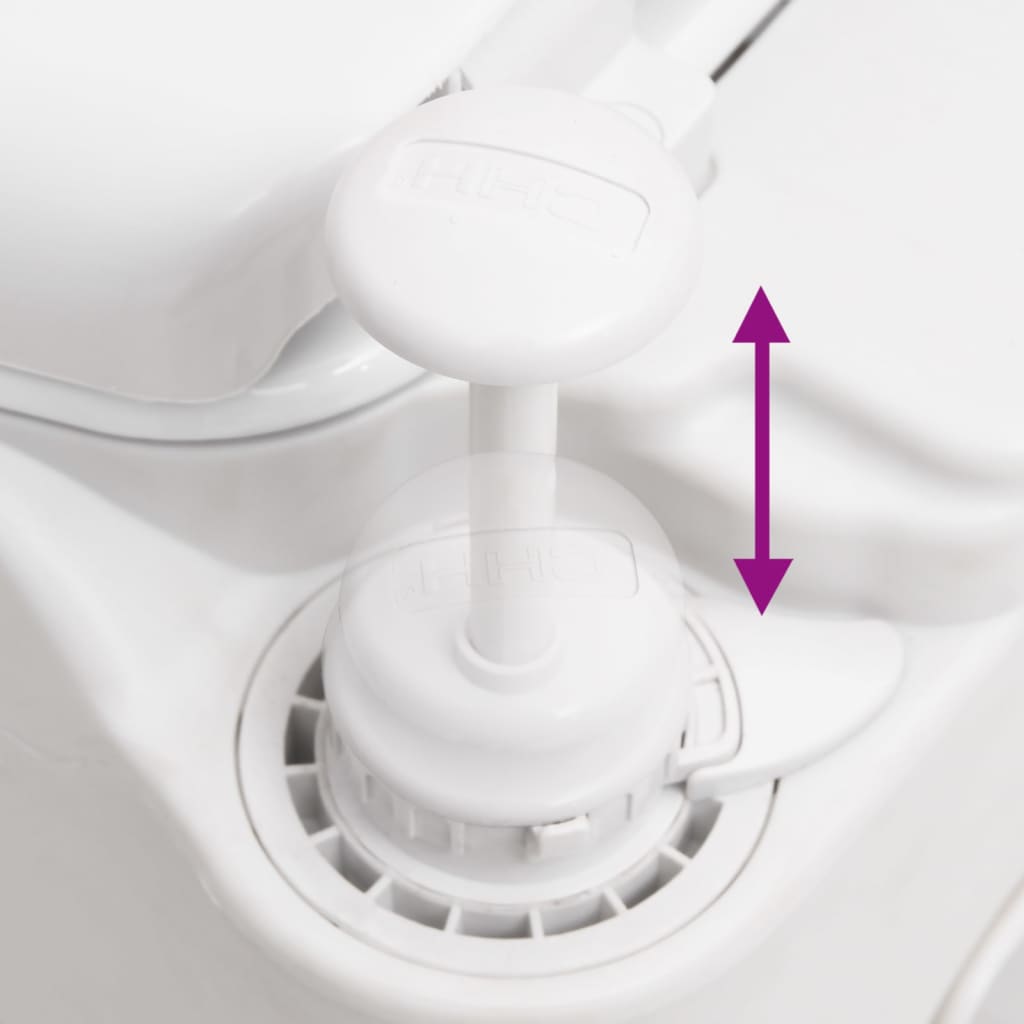 Fehér beépített hdpe és zománc kemping wc 24+17 l