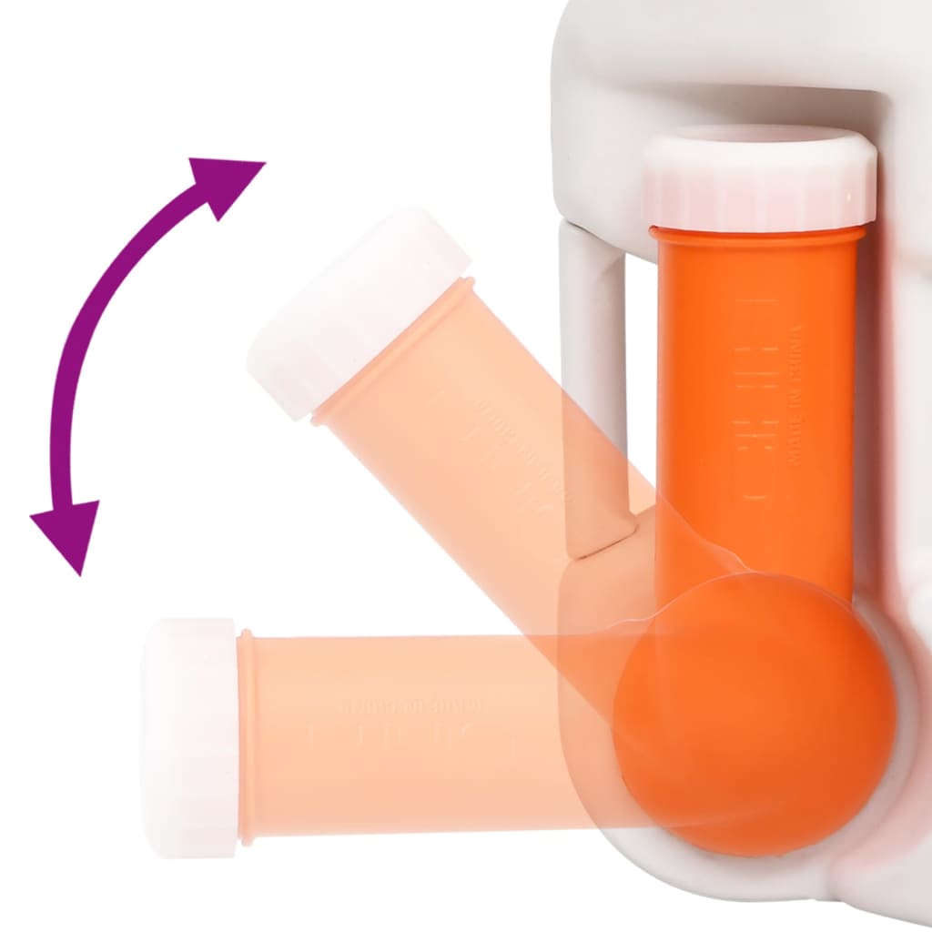 Fehér beépített hdpe és zománc kemping wc 24+17 l