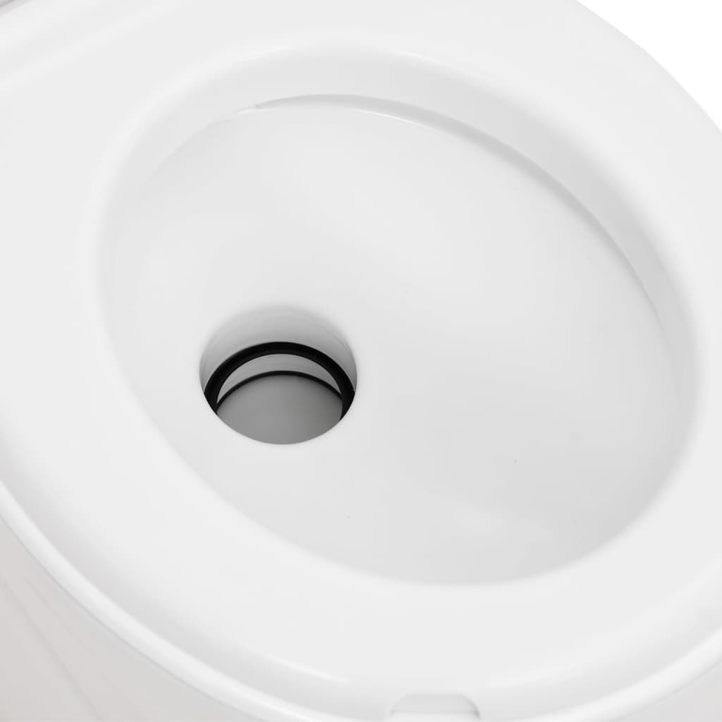 Fehér beépített hdpe és zománc kemping wc 24+17 l