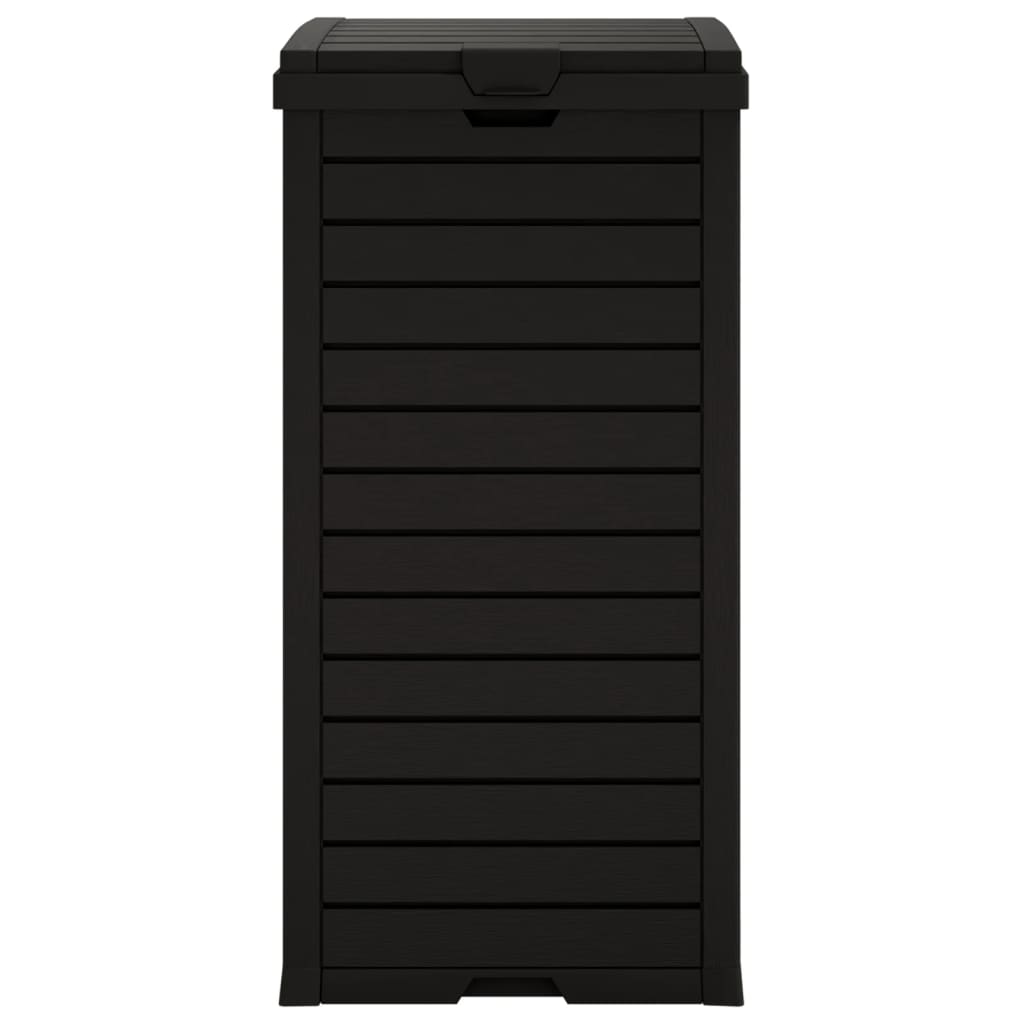 Fekete kültéri polipropilén szemeteskuka 41x41x86 cm