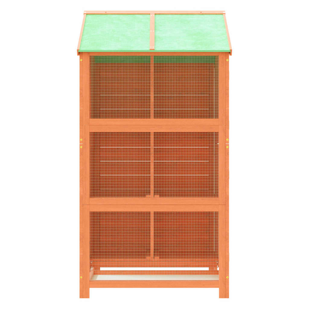 Barna tömör fenyőfa madárház 97 x 81 x 152 cm