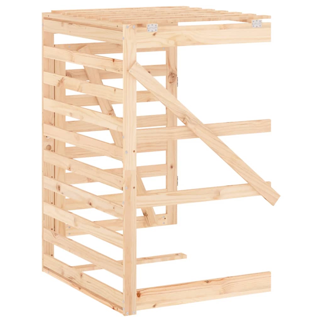 Tömör fenyőfa szemeteskuka tároló hosszabbító