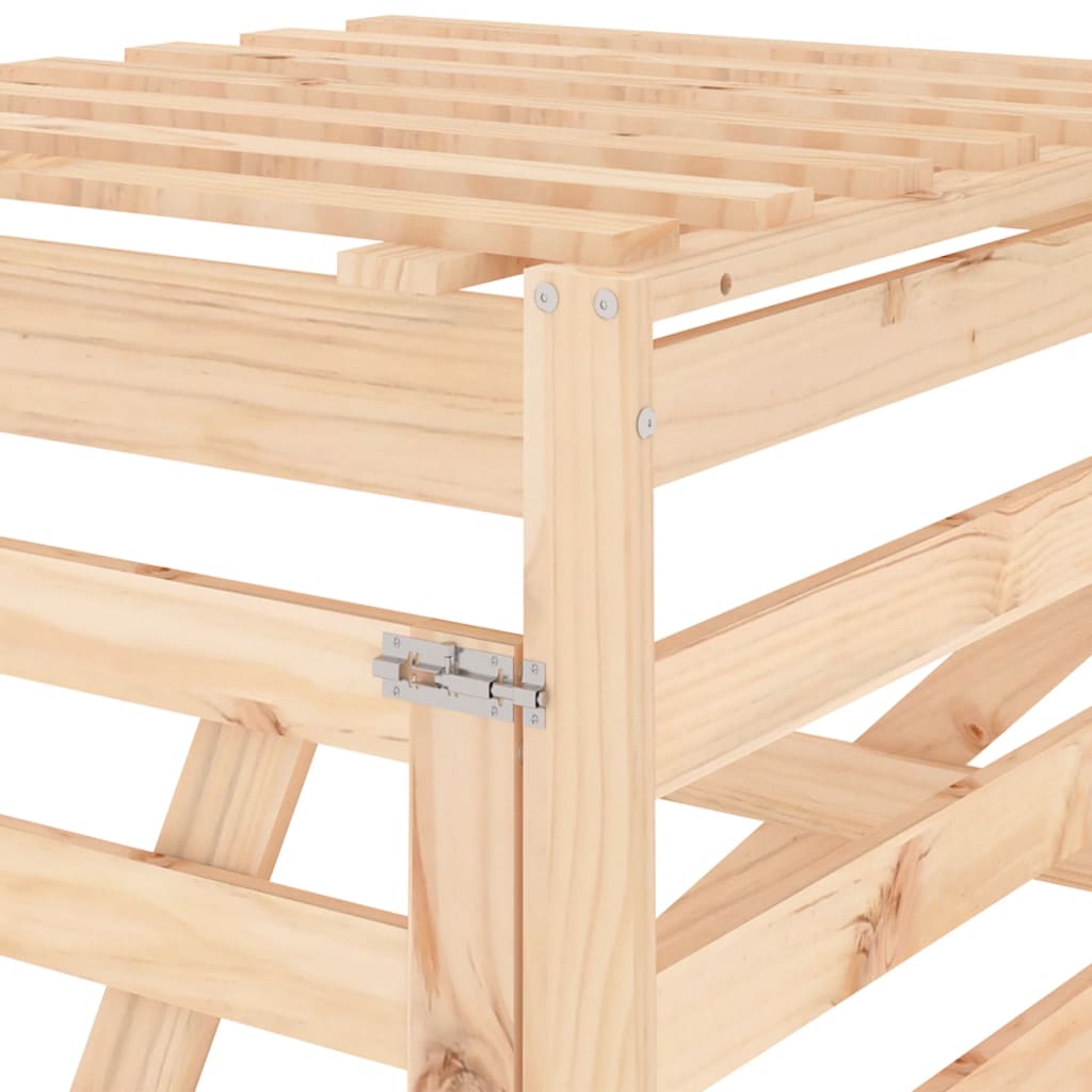 Tömör fenyőfa szemeteskuka tároló hosszabbító