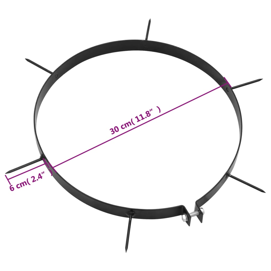 Vas gyepszellőztető bilincsek 5 db tüskével ø 30 cm