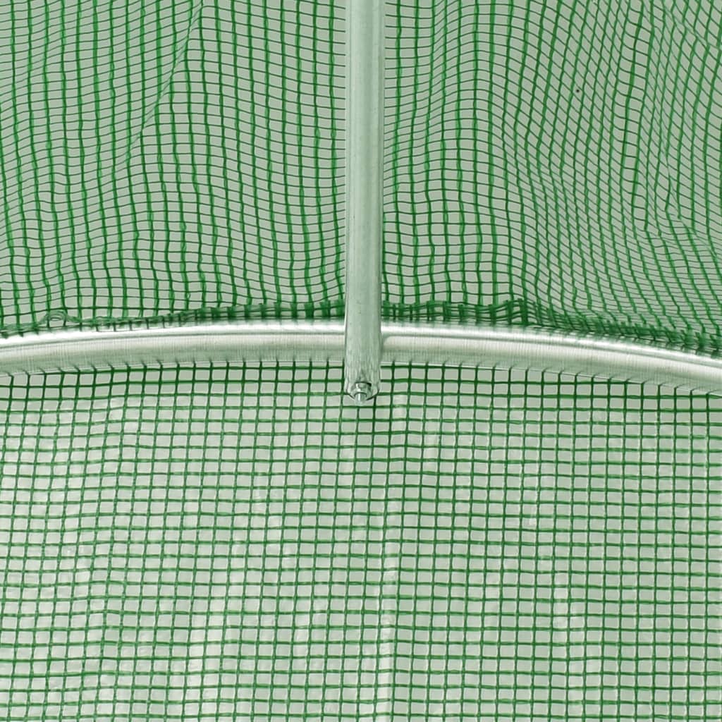 Zöld acélvázas melegház 4 m² 2 x 2 x 2 m