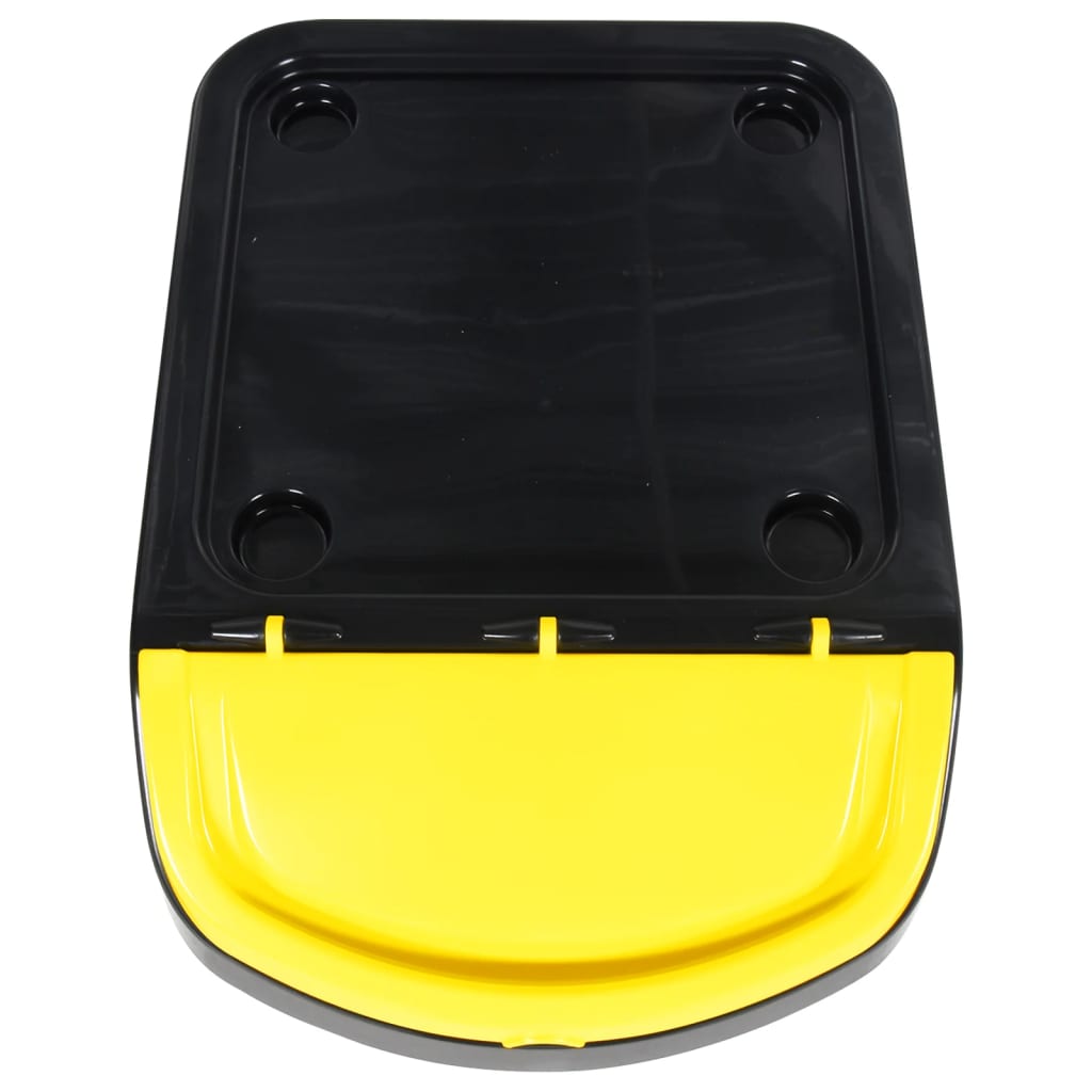 3 db fekete pp egymásra rakható fedeles szemeteskuka 120 l