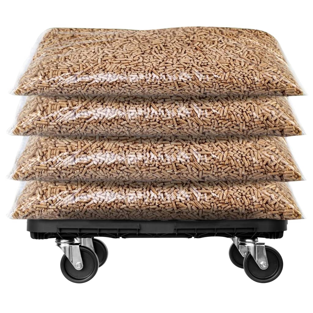 Fekete polipropilén szállítókocsi 300 kg