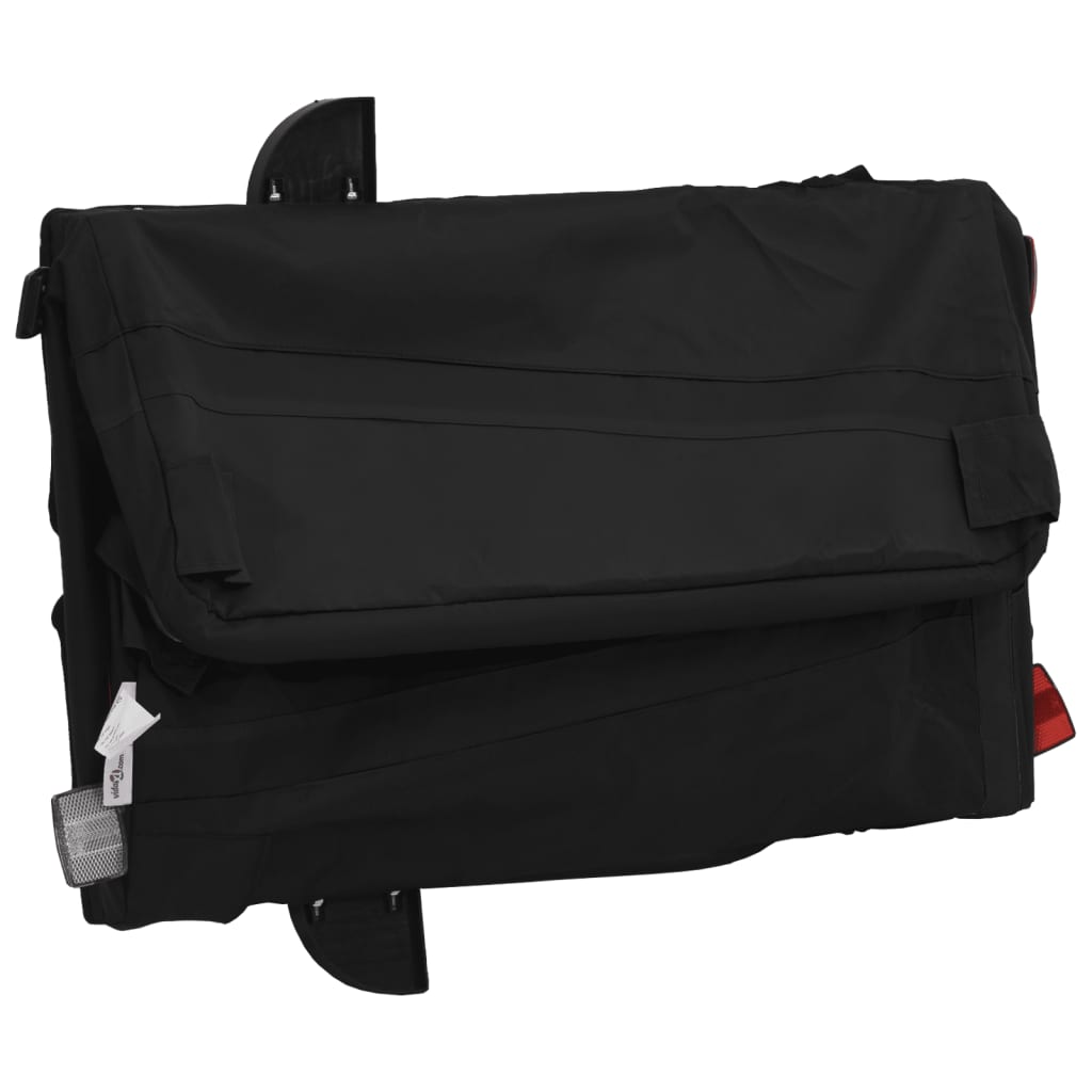 Fekete vas kerékpár-utánfutó 30 kg