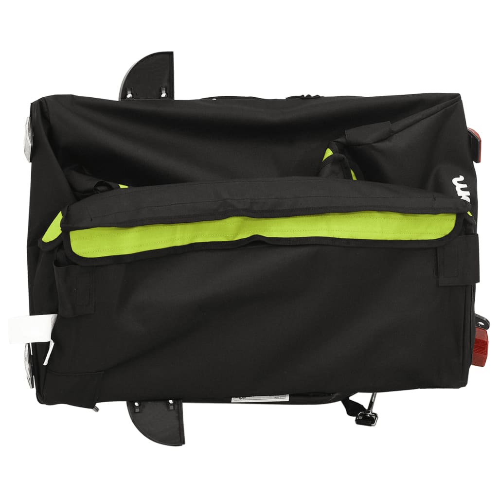Fekete-zöld vas kerékpár-utánfutó 30 kg