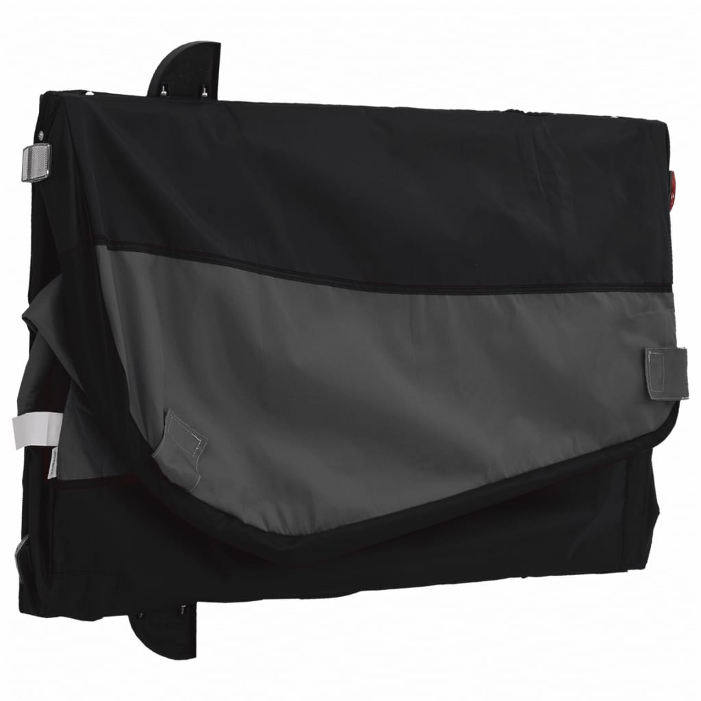 Fekete vas kerékpár-utánfutó 30 kg