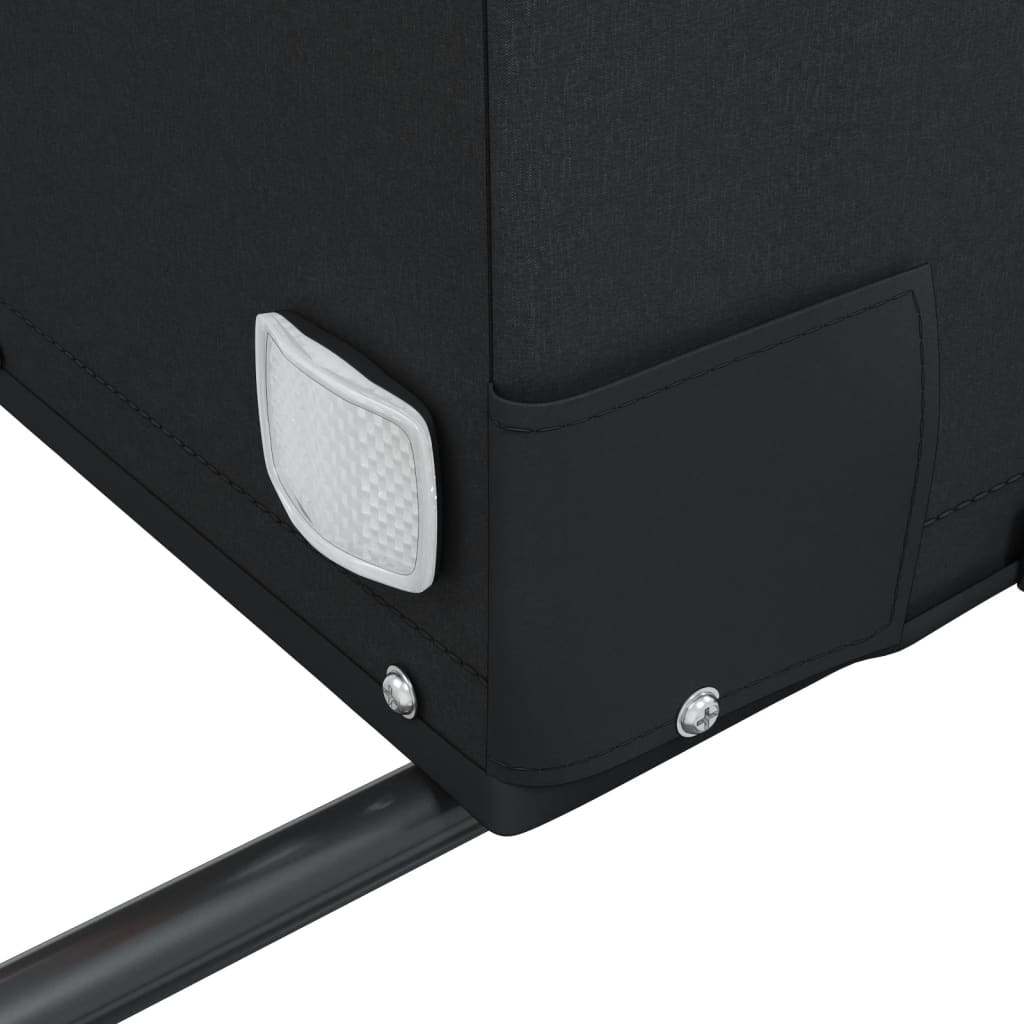 Fekete-szürke vas kerékpár-utánfutó 45 kg