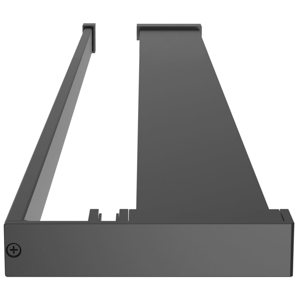 Fekete esg üveg és alumínium zuhanyfal polccal 80 x 195 cm