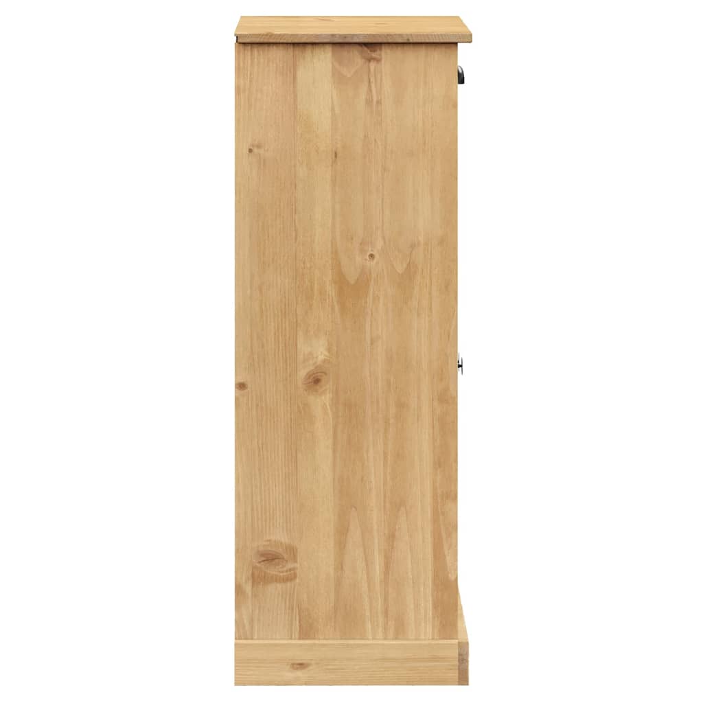 Vigo tömör fenyőfa cipőszekrény 60x35x96 cm