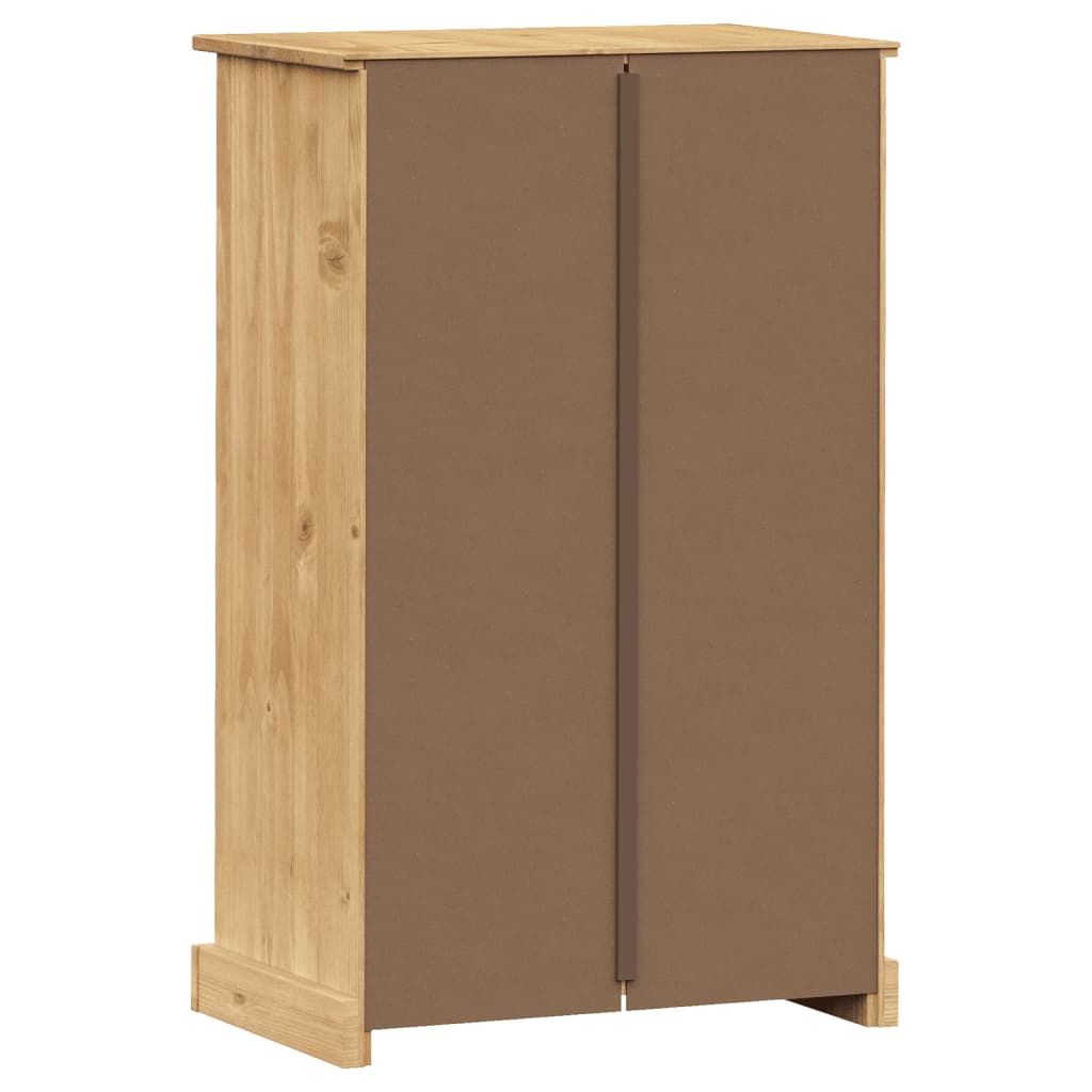 Vigo tömör fenyőfa cipőszekrény 60x35x96 cm