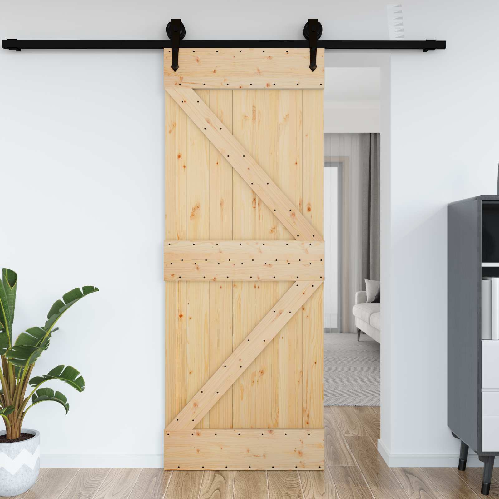 Ajtó narvik természetes 70 x 210 cm szilárd fenyőfa