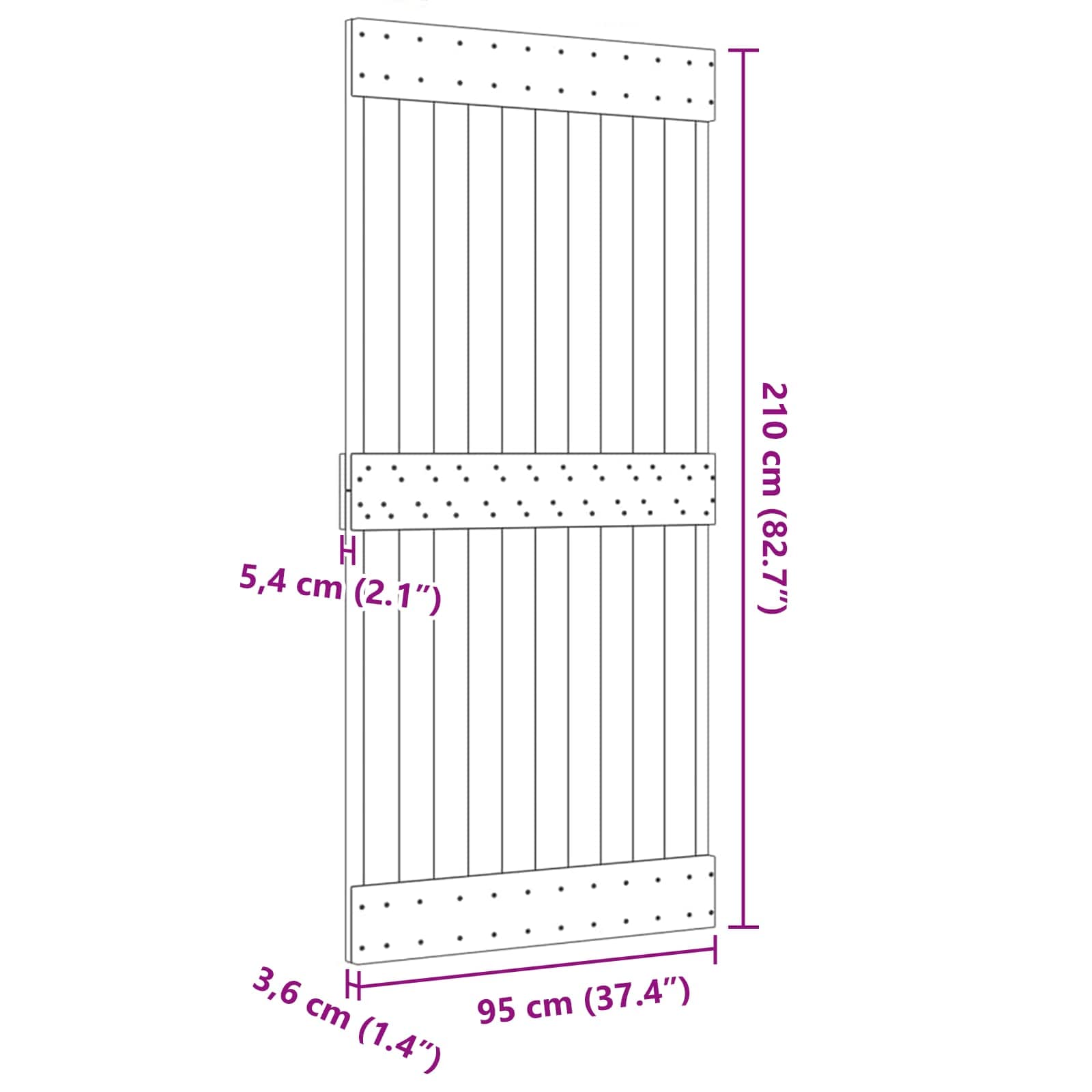 Ajtó narvik természetes 95 x 210 cm szilárd fenyőfa