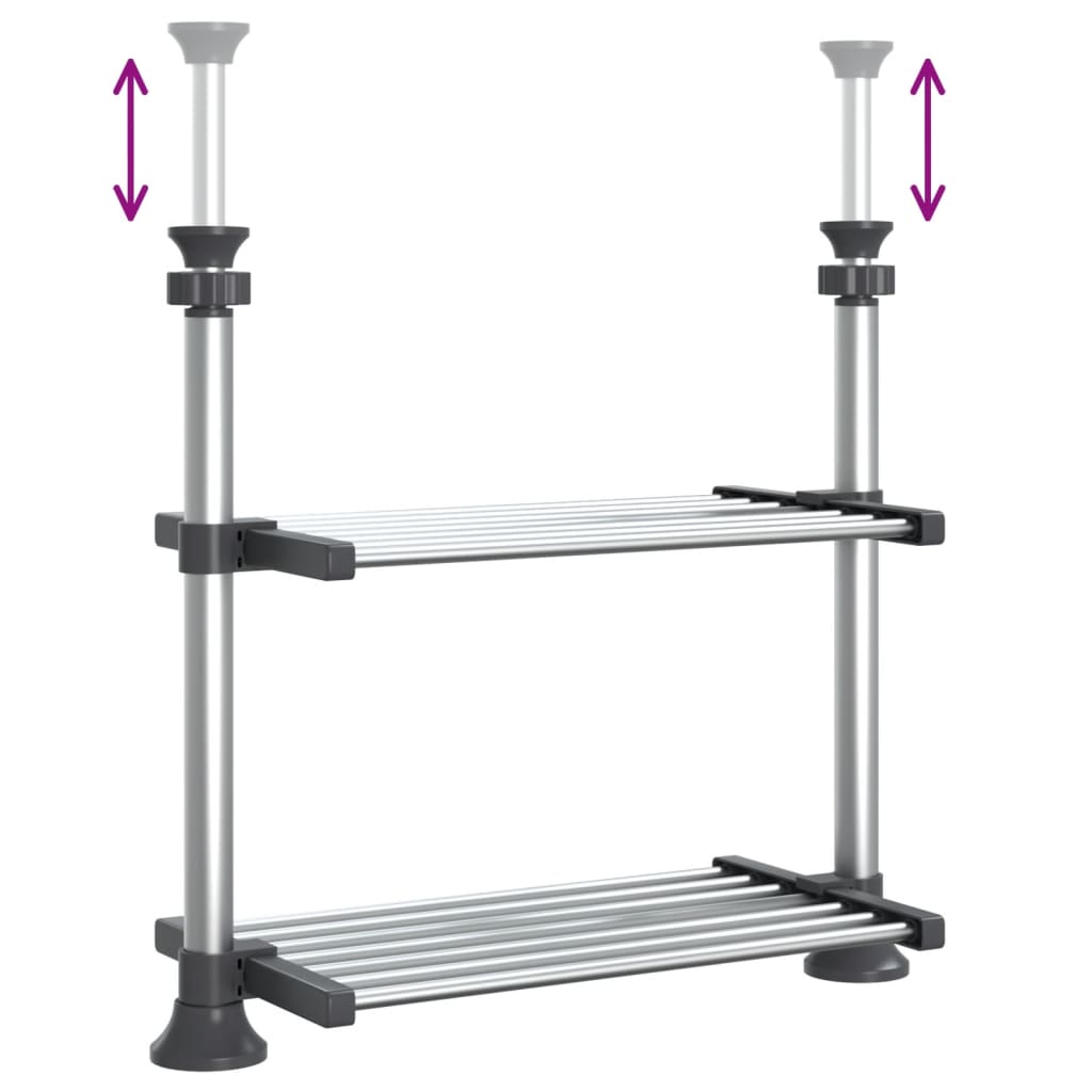 Alumínium konyhapolc 50 x 25 x (50-70) cm