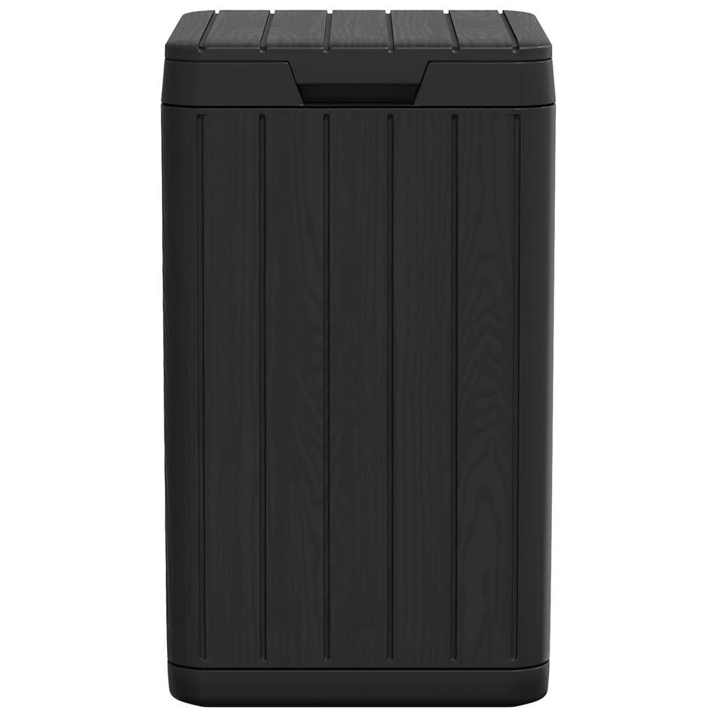 Antracitszürke polipropilén kültéri szemeteskuka 38x38x65 cm