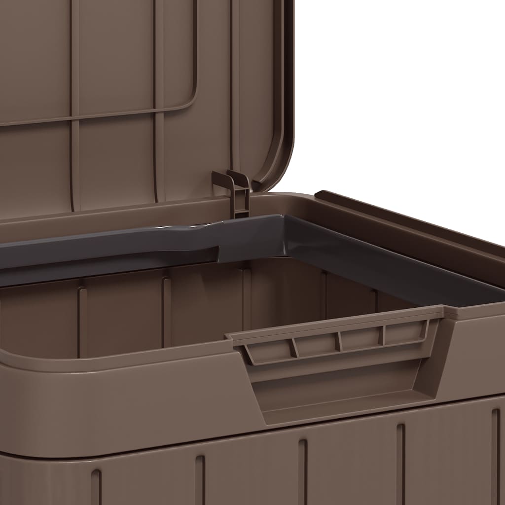 Barna pp kültéri szemeteskuka 38 x 38 x 65 cm