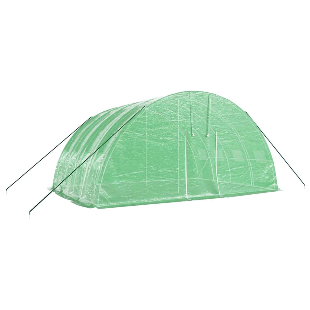 Zöld üvegház acélvázzal 24 m² 6x4x2,85 m