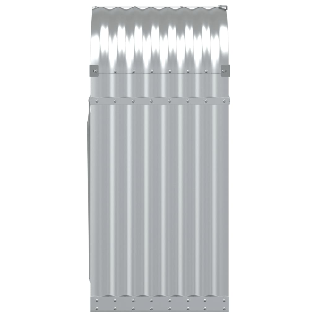 Ezüstszínű horganyzott acél rönktartó 40 x 45 x 100 cm