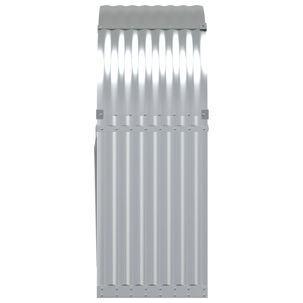 Ezüstszínű horganyzott acél rönktartó 80 x 45 x 120 cm