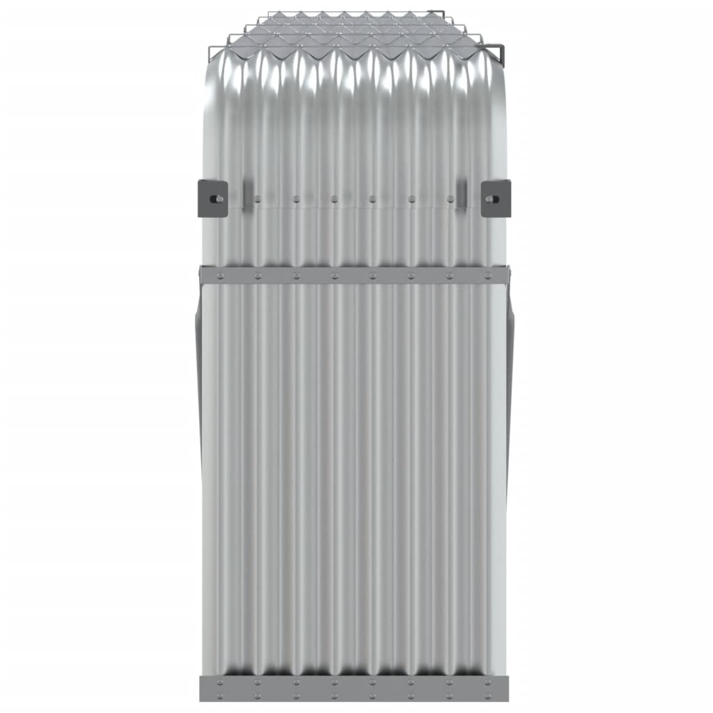 Ezüstszínű horganyzott acél rönktartó 300 x 45 x 100 cm