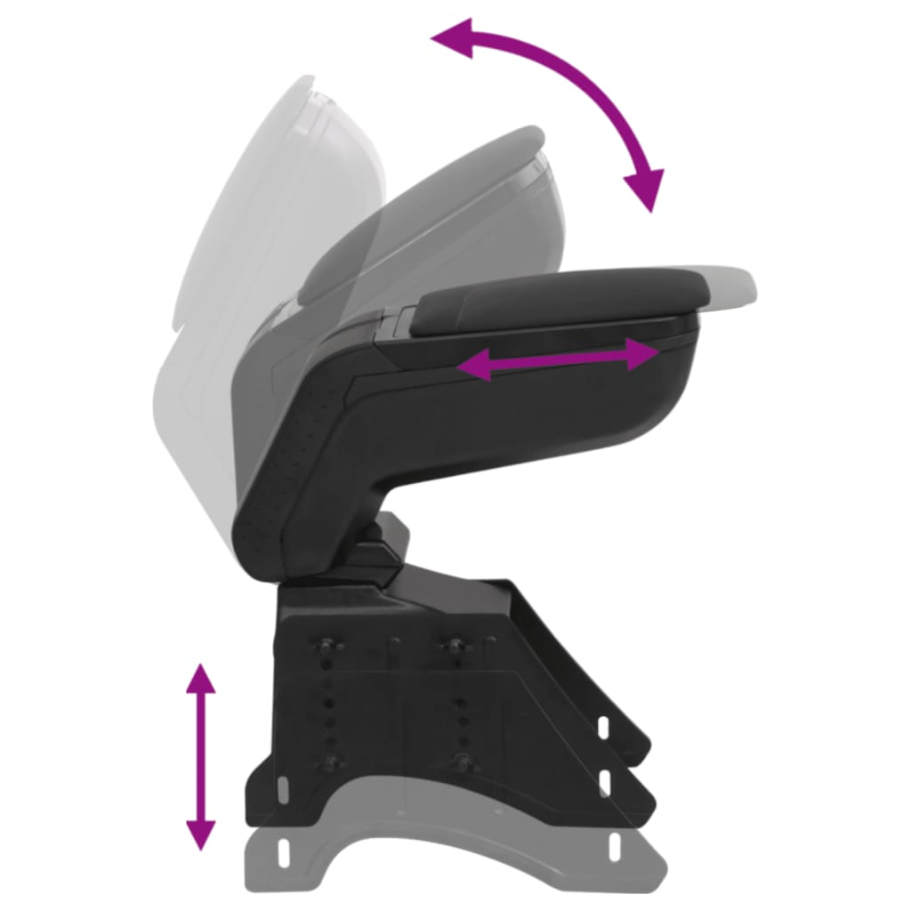 Autó karfatartó univerzális fekete 14x30x(32-48,5) cm abs