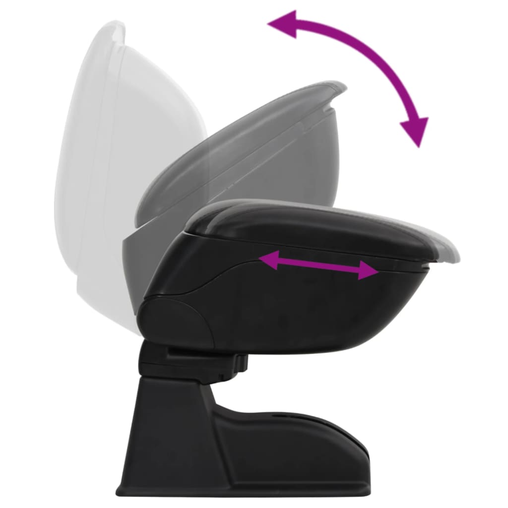 Autó karfája fekete 12x29x(32-46) cm abs