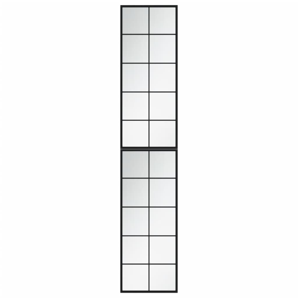 2 db fekete fém fali tükör 100x40 cm 2 db fekete fém fali tükör 100x40 cm