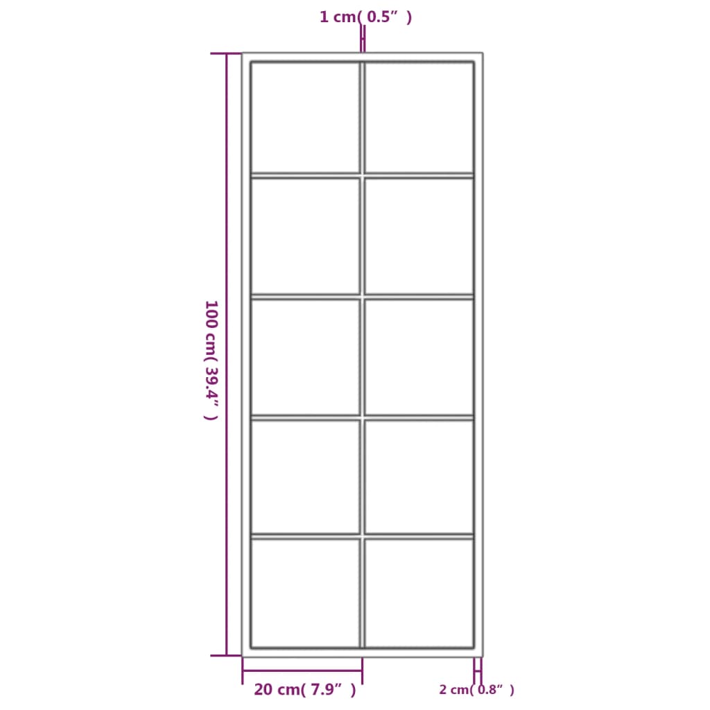 2 db fekete fém fali tükör 100x40 cm 2 db fekete fém fali tükör 100x40 cm