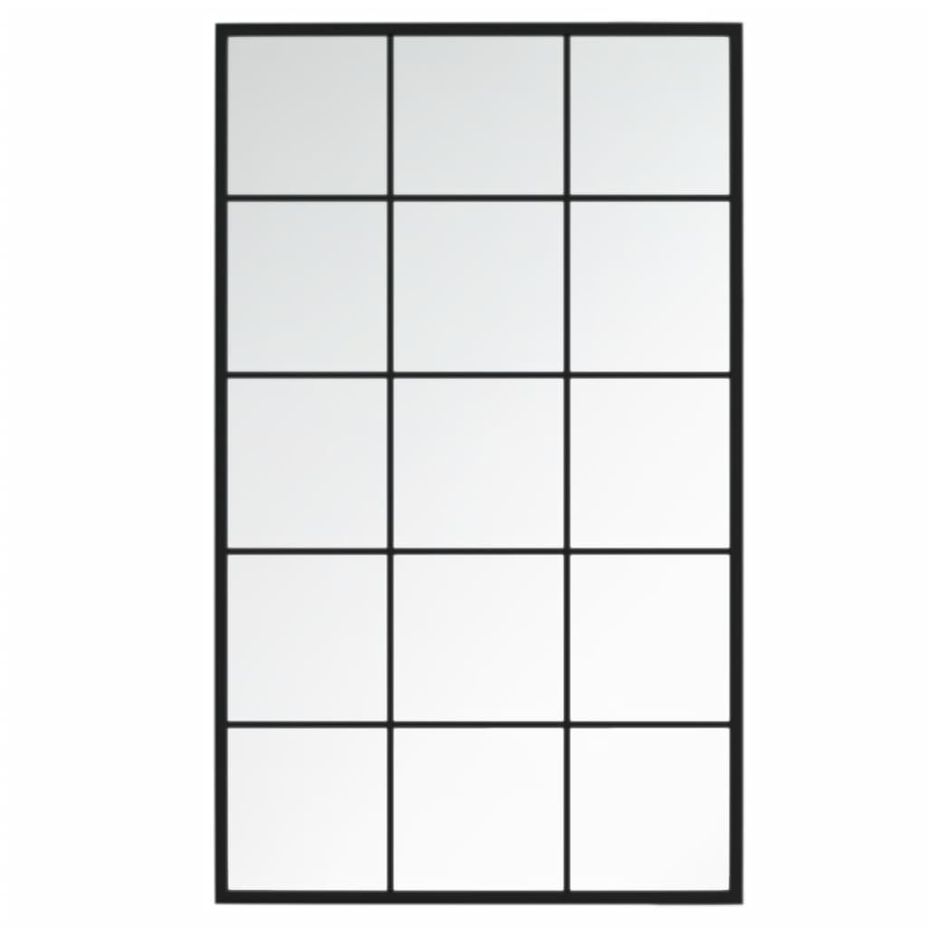 2 db fekete fém fali tükör 100x60 cm