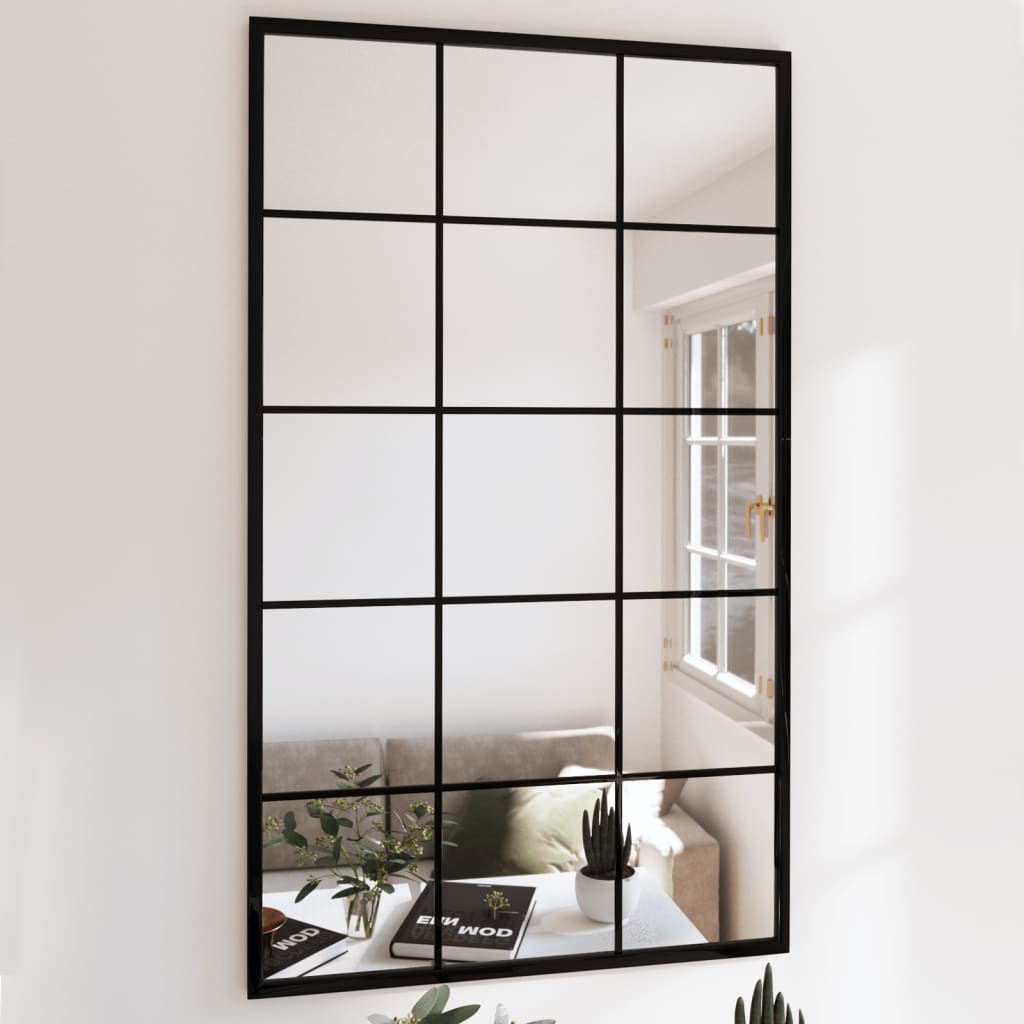 6 db fekete fém fali tükör 100x60 cm 6 db fekete fém fali tükör 100x60 cm