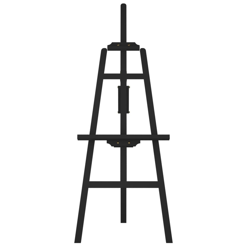 Fekete tömör fenyőfa festőállvány 53,5x95x127 cm