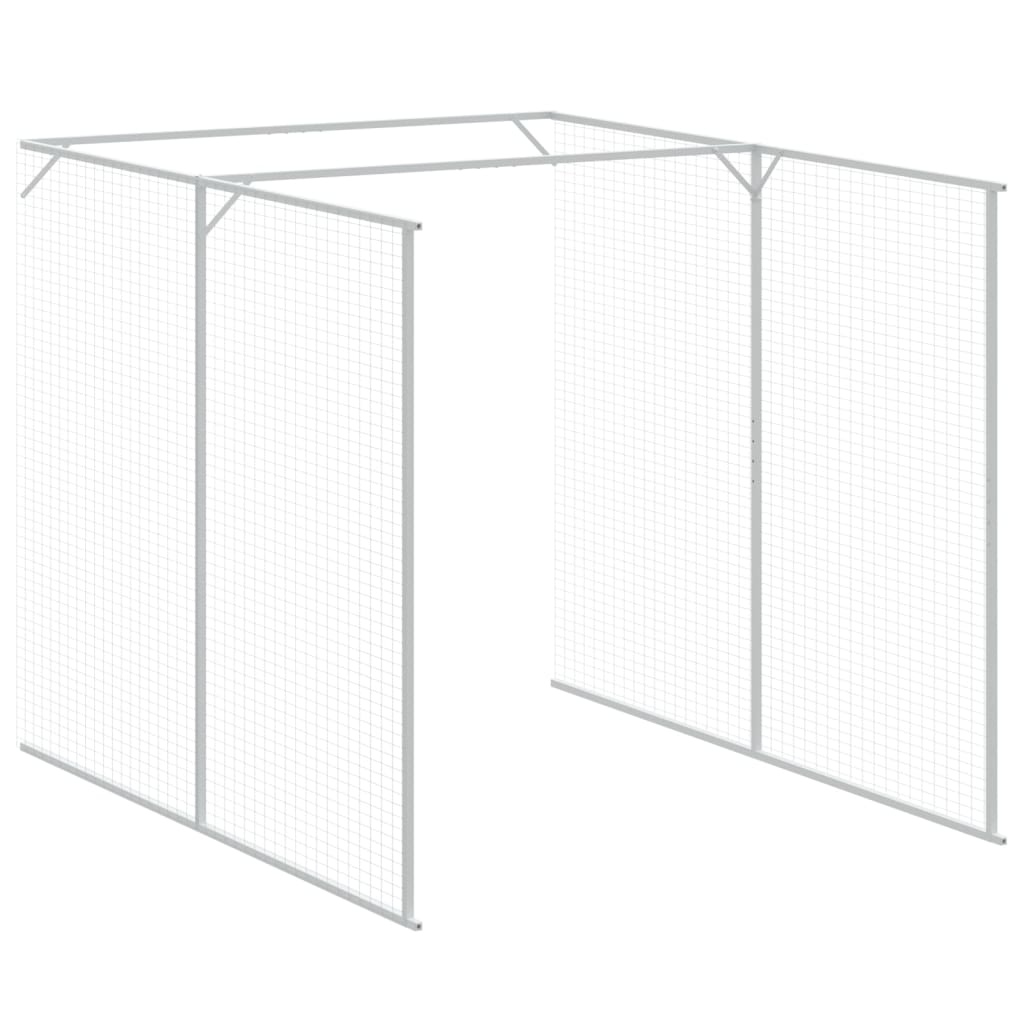 Antracitszürke horganyzott acél kutyakennel 165x659x181 cm