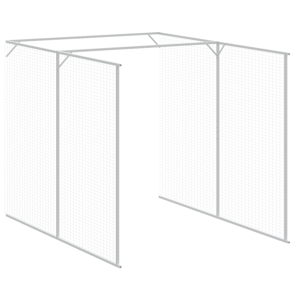 Antracitszürke horganyzott acél kutyakennel 165x863x181 cm