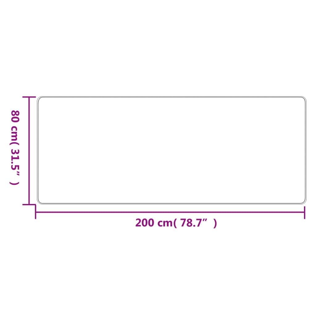 Antracitszürke szizálhatású futószőnyeg 80 x 200 cm