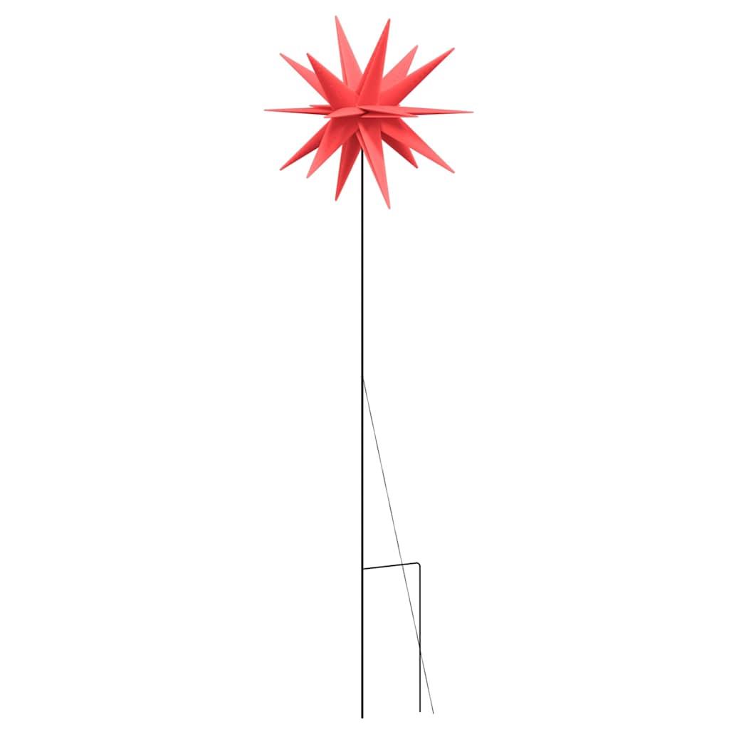 3 db összecsukható tüskés piros led-es karácsonyi lámpa 57 cm