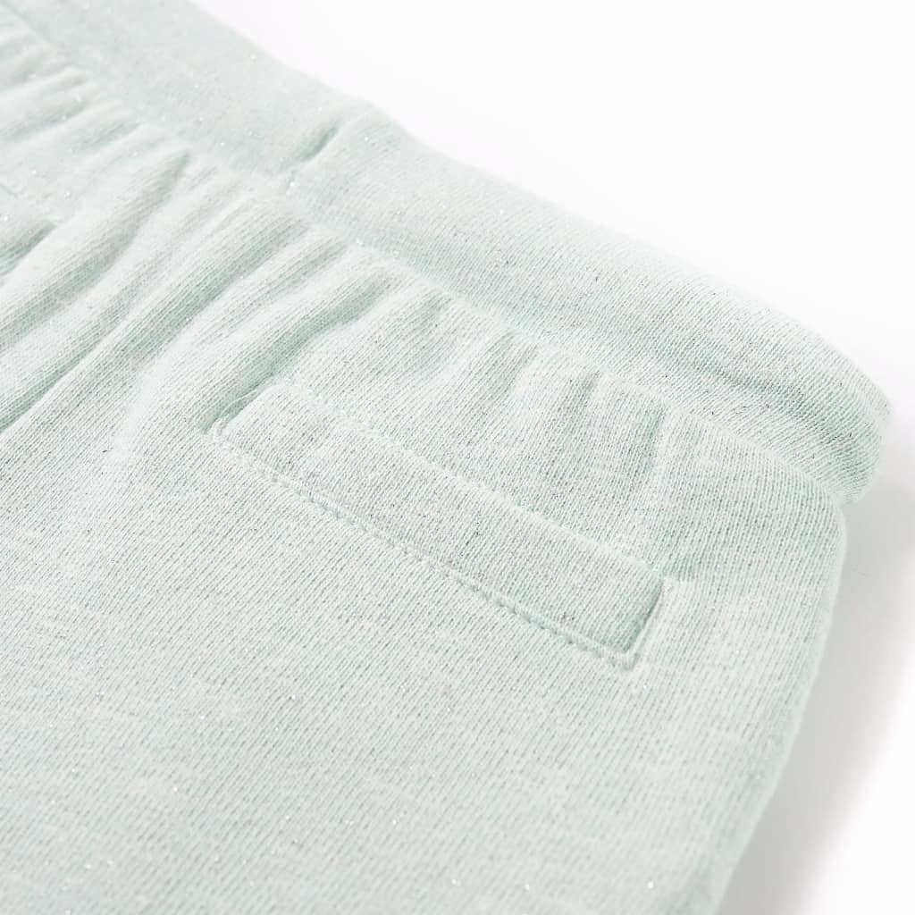 Vegyes világos mentaszínű gyerek rövidnadrág húzózsinórral 116