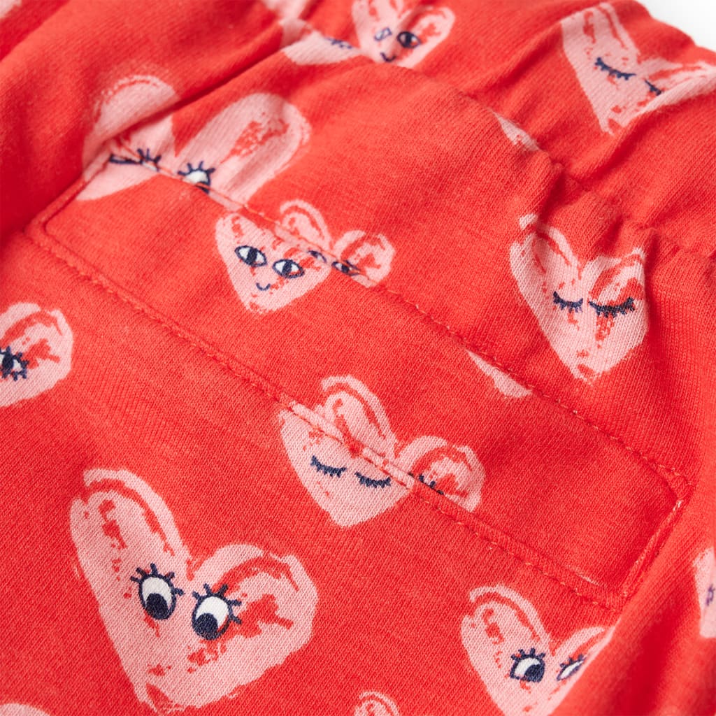 Piros gyerek rövidnadrág húzózsinórral 116