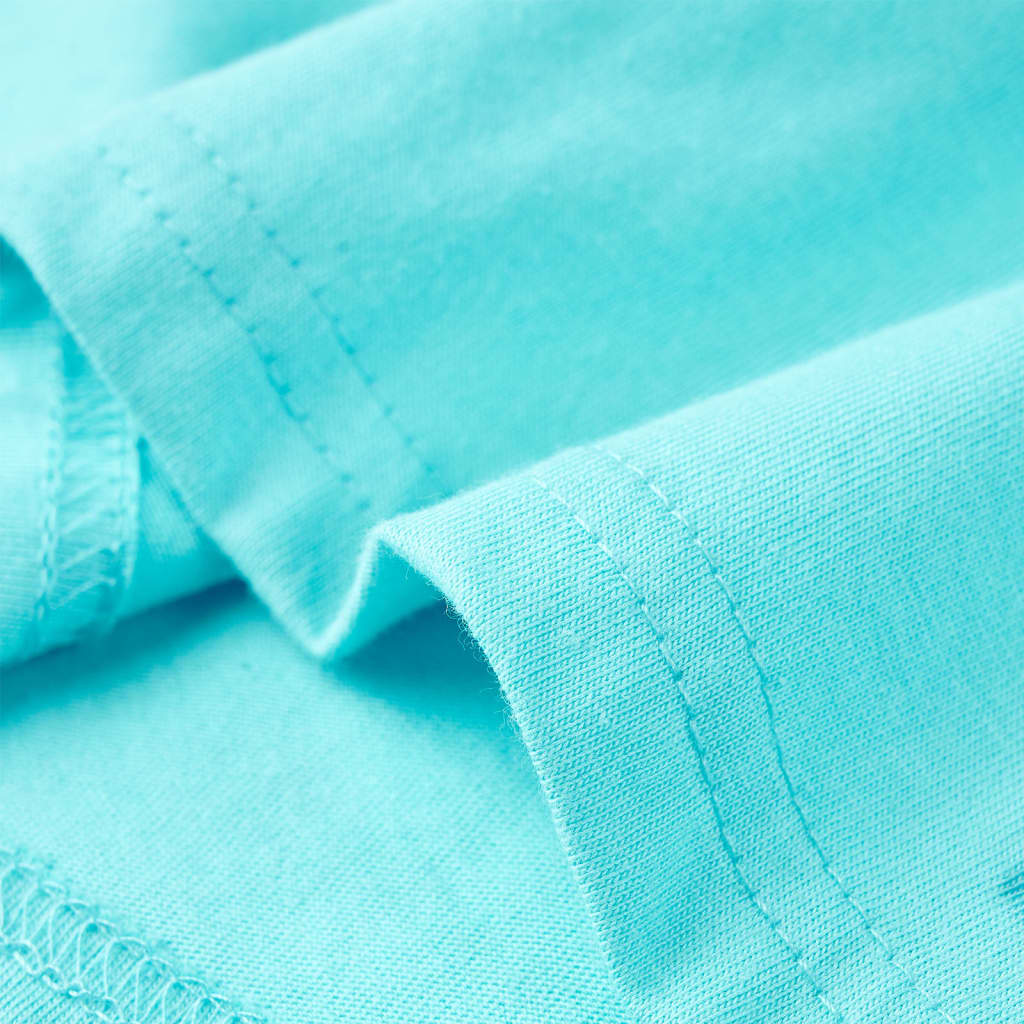 Aqua színű rövid ujjú gyerekpóló 140